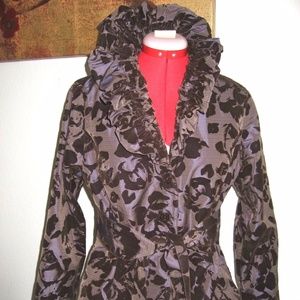 Anne Fontaine Burnt Plush shirt jacket blouse 3 M